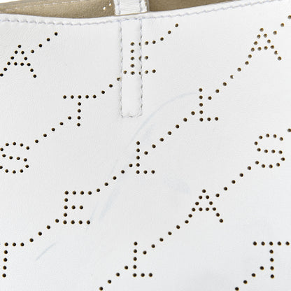 Stella McCartney Eco Alter Nappa Perforated Logo Tote Optical White 14 of 14