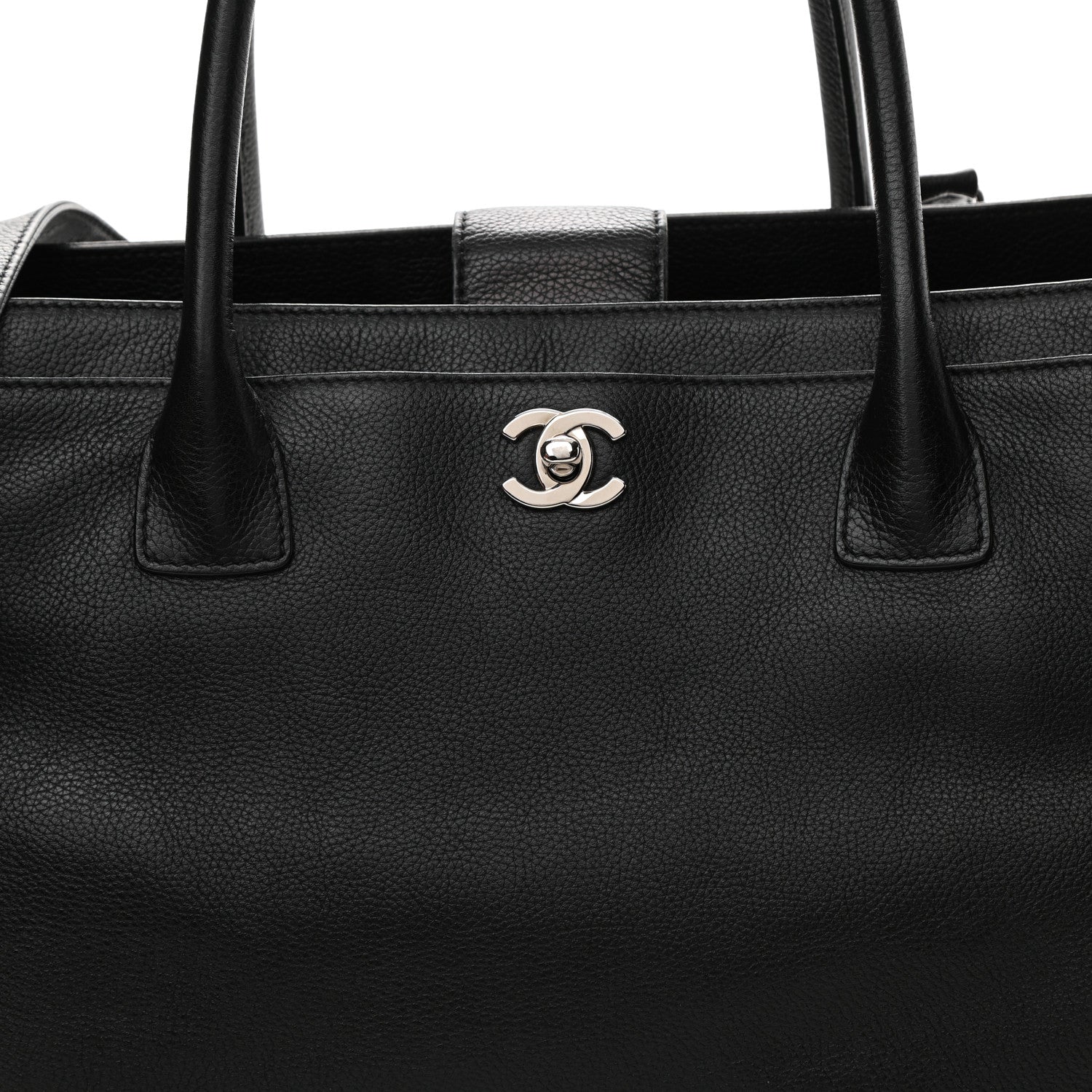 Chanel Calfskin Cerf Executive Shopper Tote Black 8 of 11