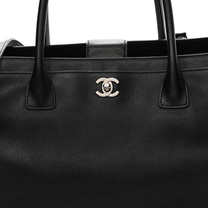 Chanel Calfskin Cerf Executive Shopper Tote Black 8 of 11