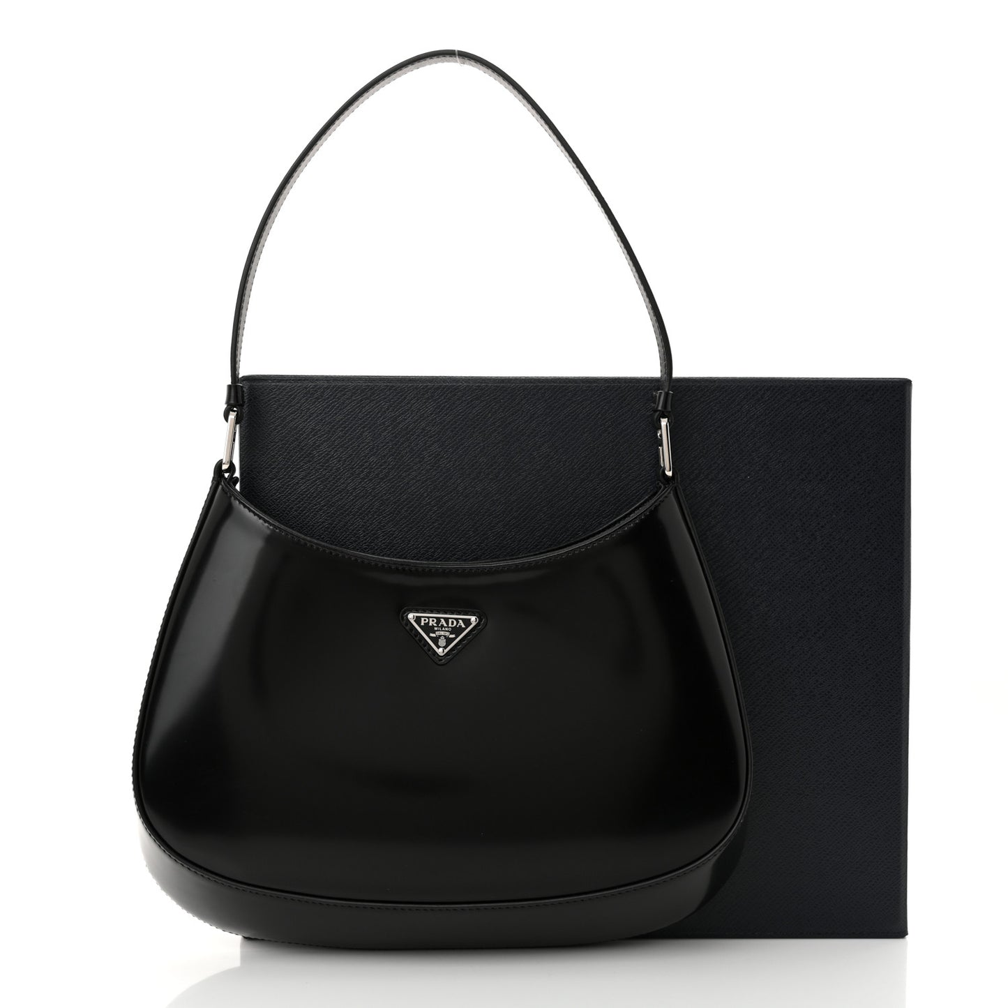 Spazzolato Cleo Shoulder Bag Black