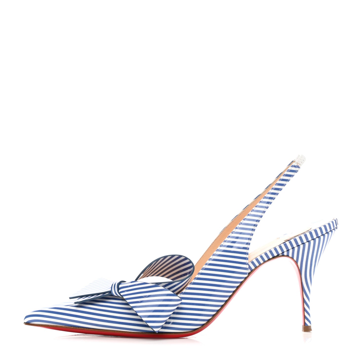 Patent Stripes Clare Nodo 80 Pumps 39 Jeans White