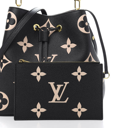 Louis Vuitton Empreinte Monogram Giant Neonoe MM Black Beige 11 of 13