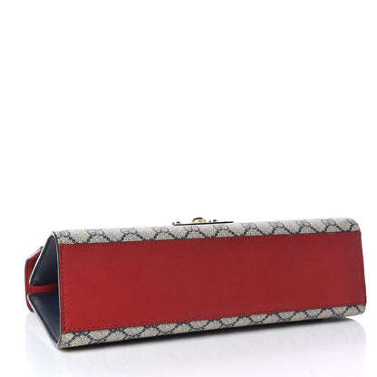 Gucci GG Supreme Monogram Moon Calfskin Medium Padlock Shoulder Bag Beige Blue Hibiscus Red Mystic White 4 of 12