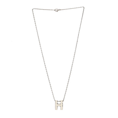 Hermes Palladium Pop H Pendant Necklace White 3 of 5