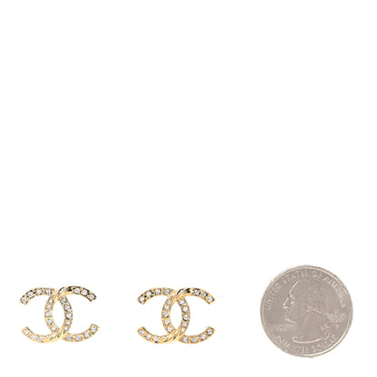 Chanel Crystal Twist CC Earrings Gold 2 of 5