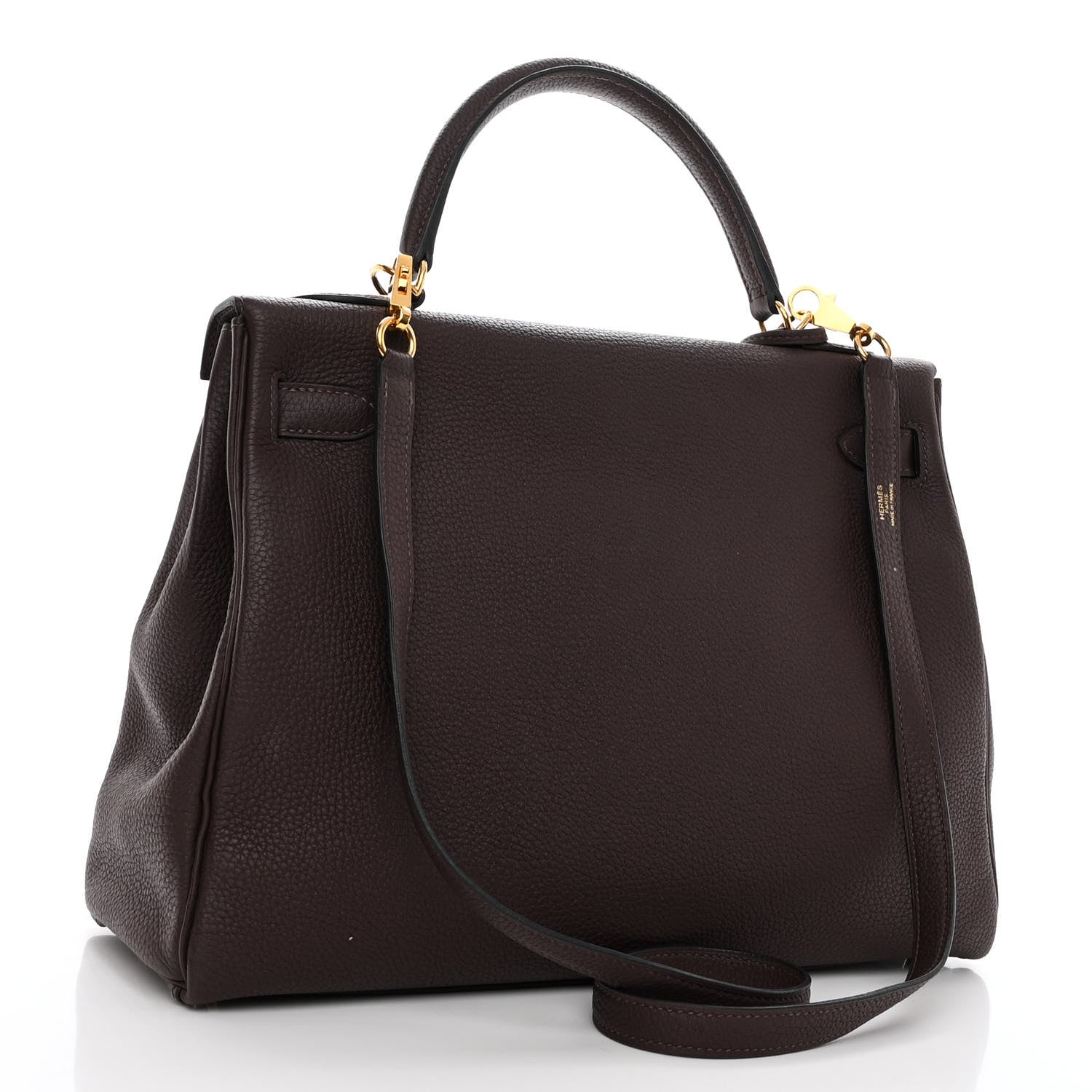 Hermes Togo Kelly Retourne 32 Chocolate 3 of 9