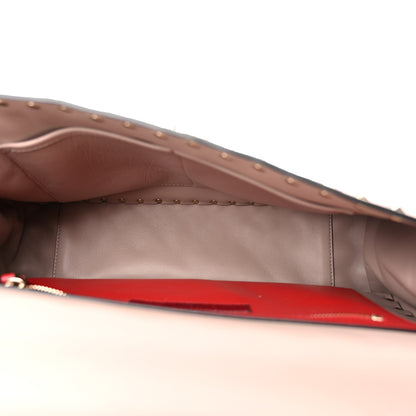 Valentino Garavani Lambskin Medium Rockstud Spike Shoulder Bag Poudre 5 of 9