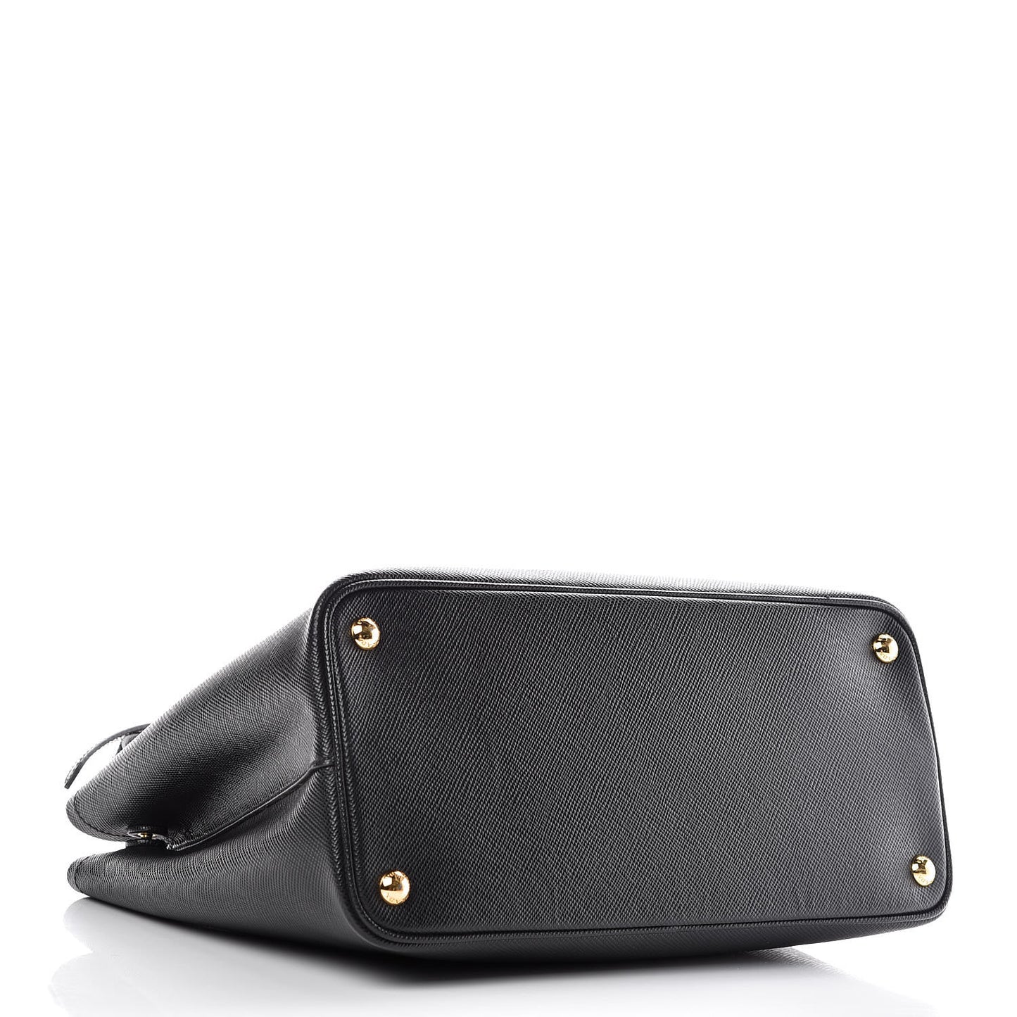 Saffiano Cuir Medium Double Bag Black Fuoco