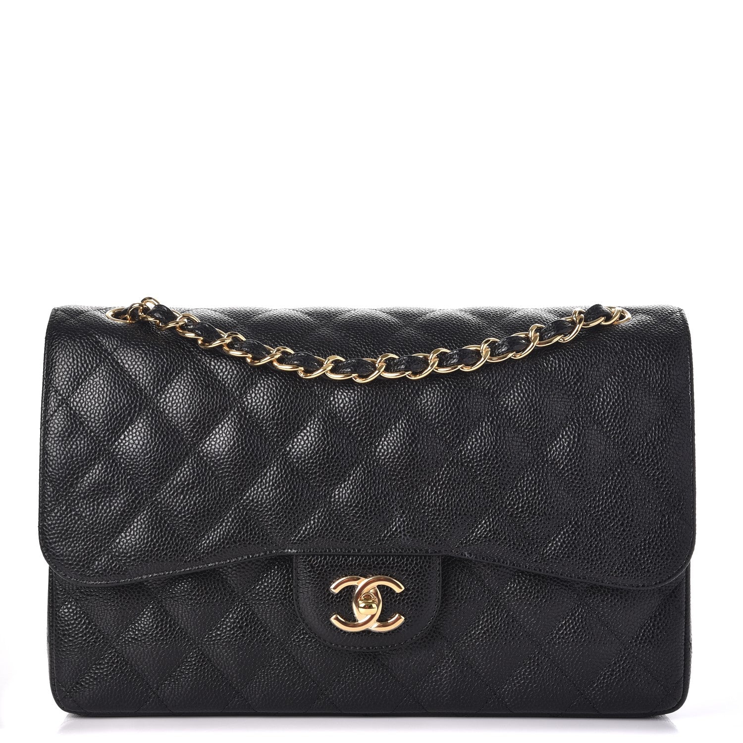 Chanel Caviar Quilted Jumbo Double Flap Black 1 of 9