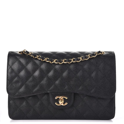 Chanel Caviar Quilted Jumbo Double Flap Black 1 of 9