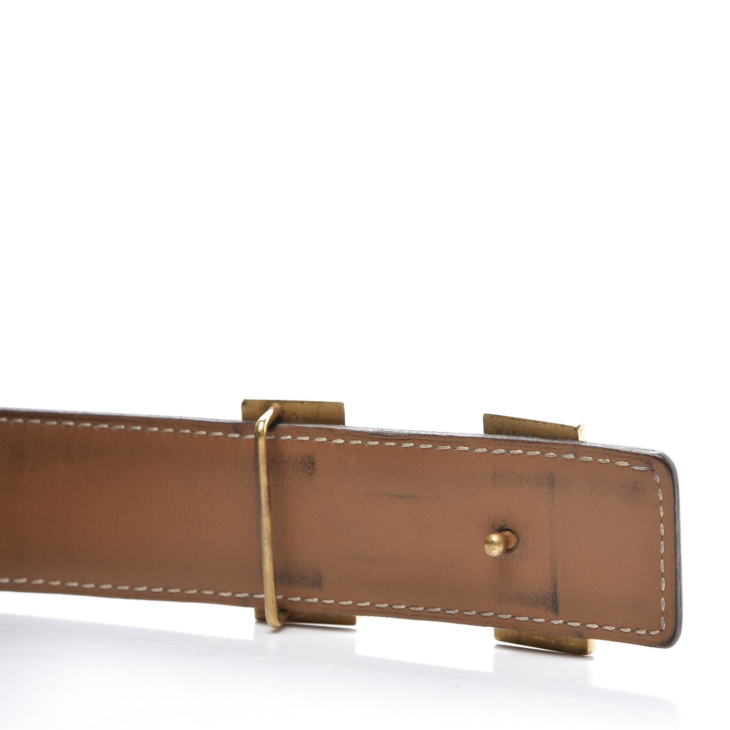 Hermes Box Chamonix 32mm H Belt 80 Black Gold 8 of 9