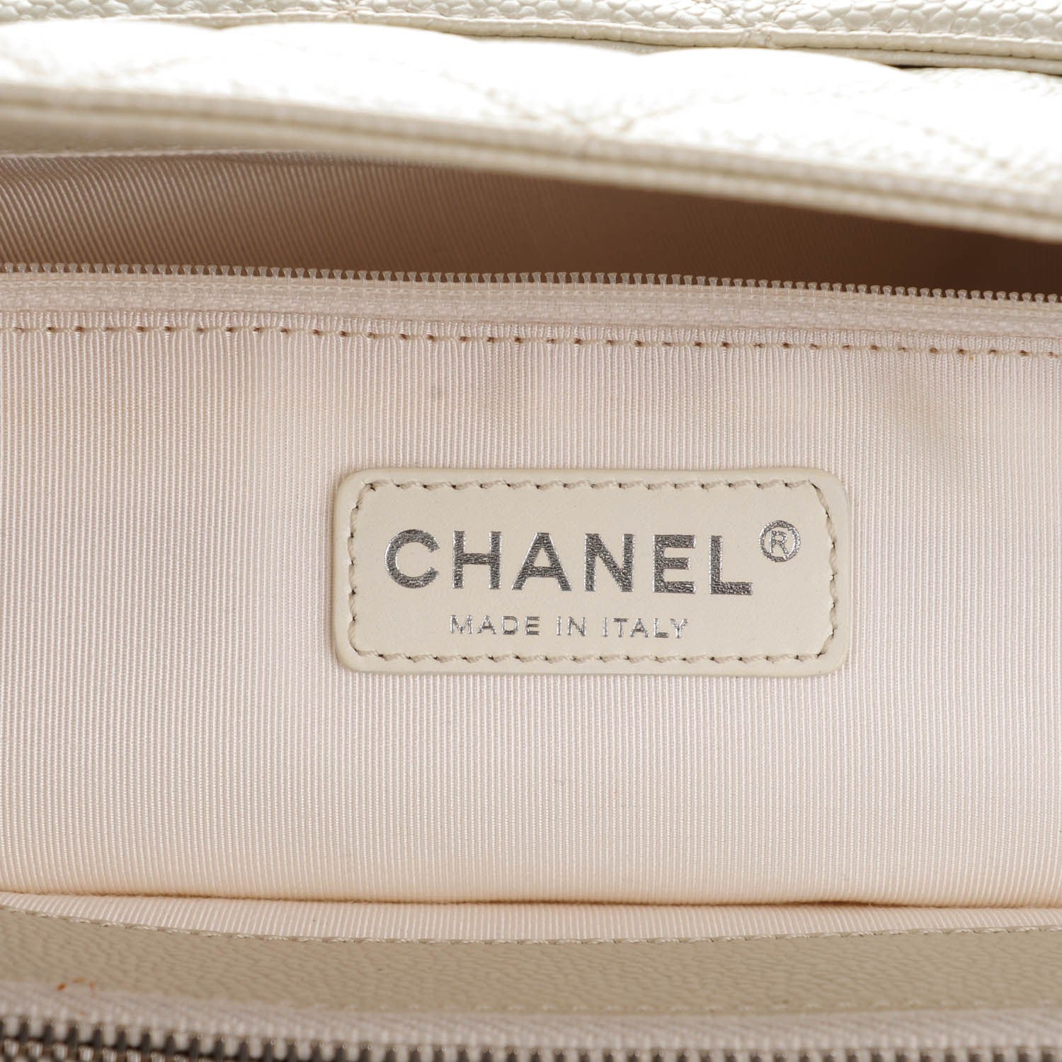 Chanel Metallic Caviar Quilted Grand Shopping Tote GST Light Gold 6 of 7