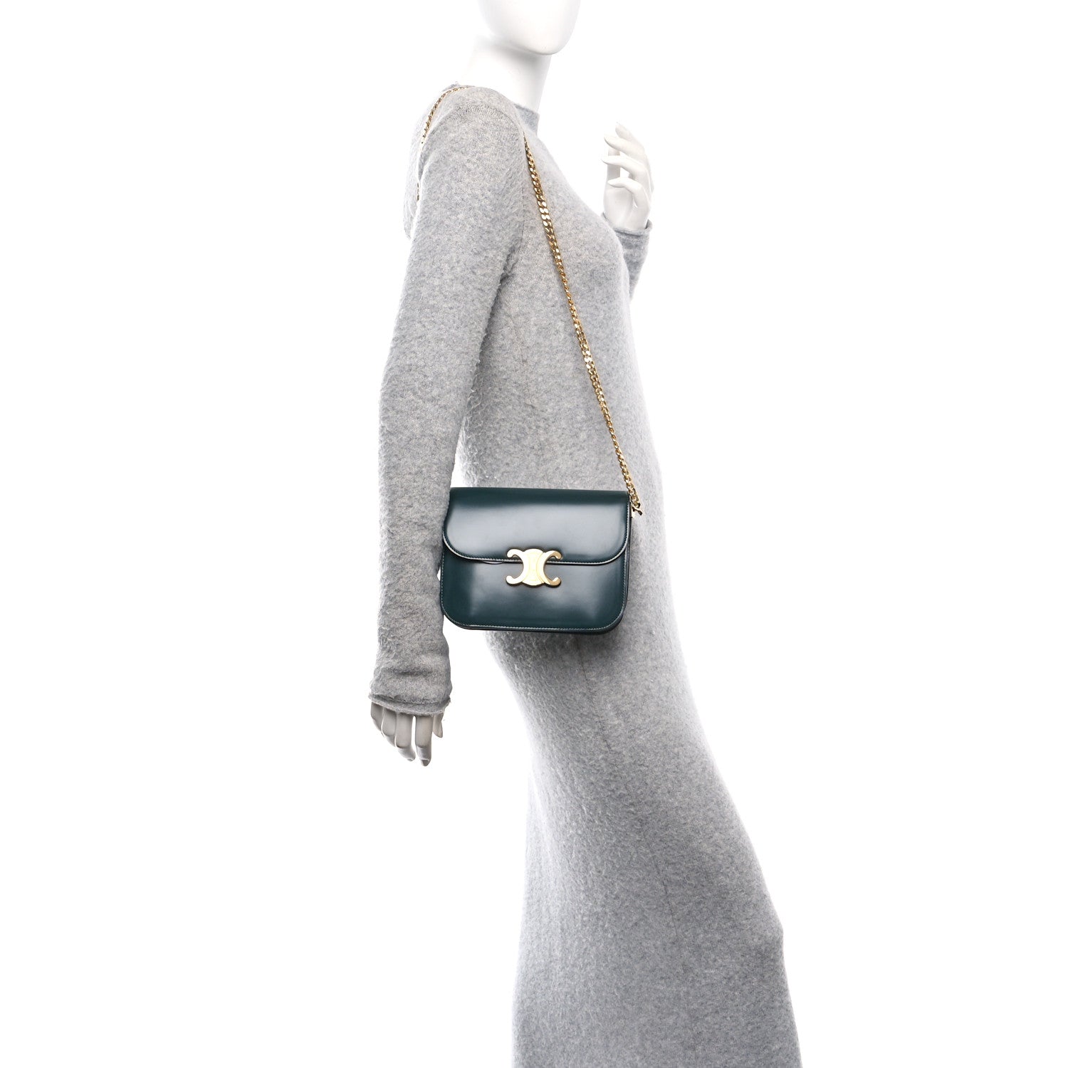 Celine Shiny Calfskin College Triomphe Amazone 2 of 10