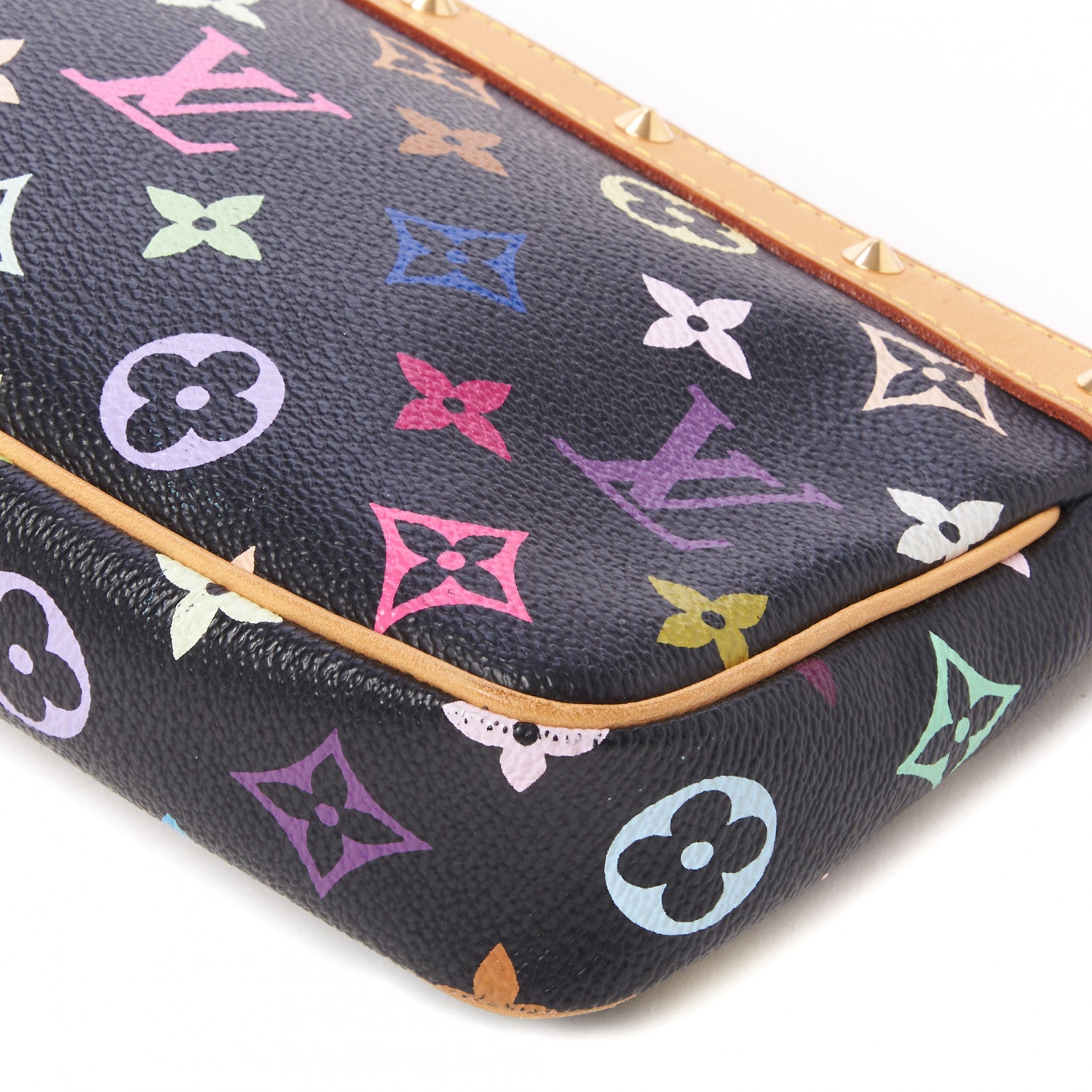 Louis Vuitton Monogram Multicolor Pochette Accessories Black 5 of 9