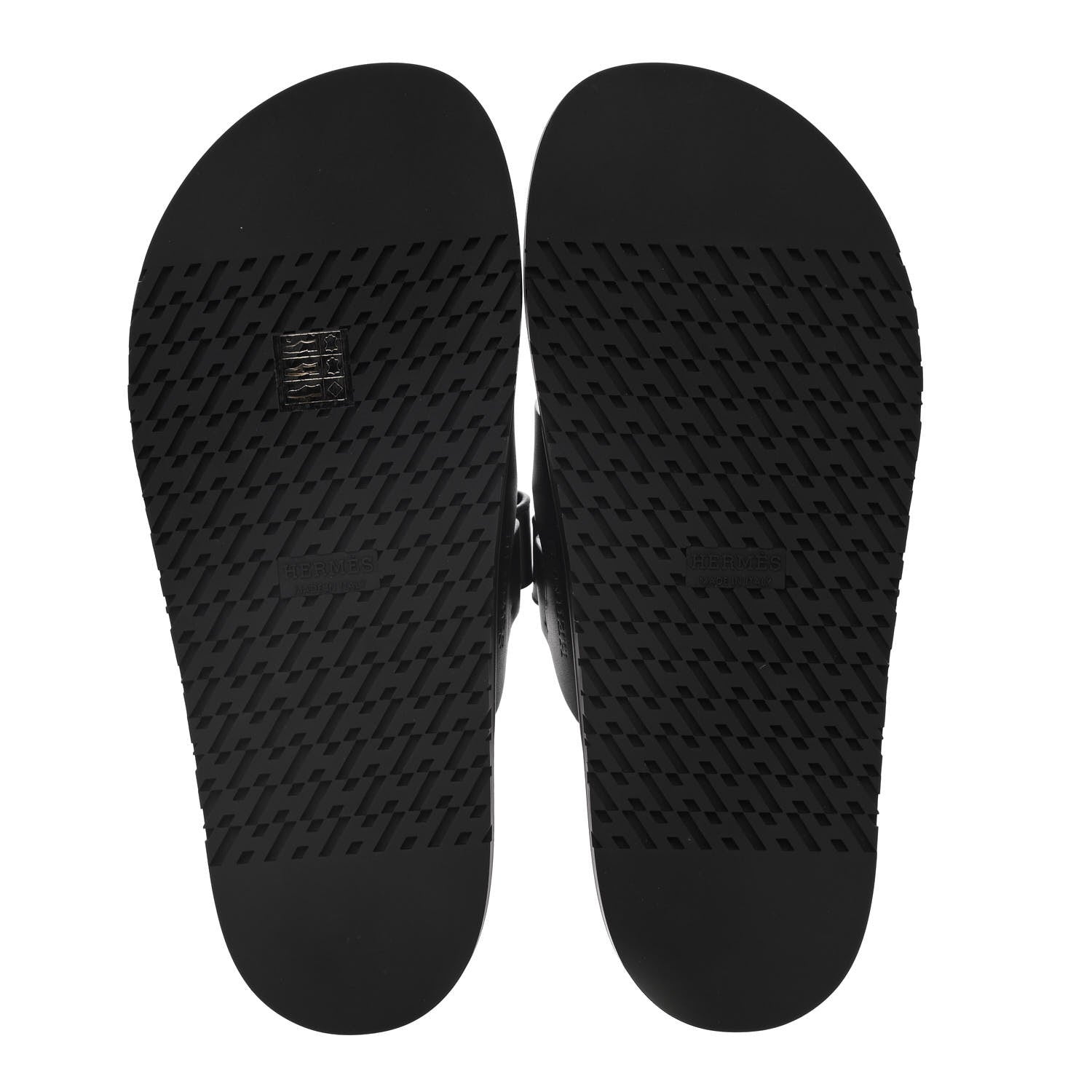 Hermes Calfskin Womens Chypre Sandals 40 Black 5 of 10