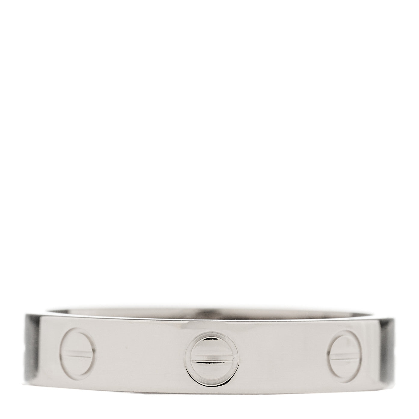 Cartier 18K White Gold 4mm LOVE Wedding Band Ring 57 8 1 of 4