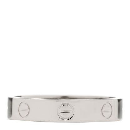 Cartier 18K White Gold 4mm LOVE Wedding Band Ring 57 8 1 of 4