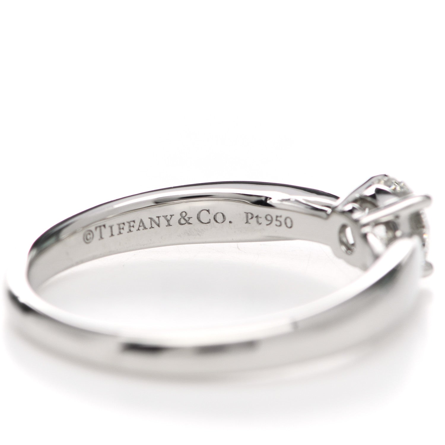 Tiffany Platinum Diamond .37ct Harmony Solitaire Engagement Ring 48 4.5 5 of 6