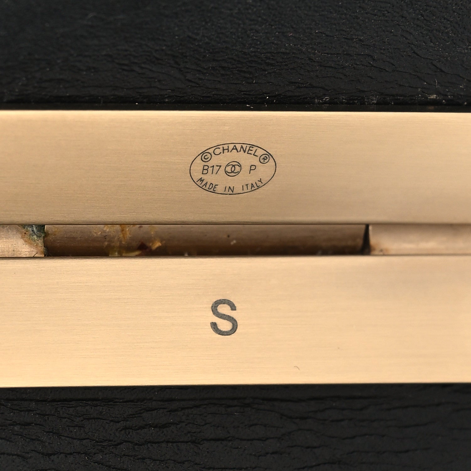 Chanel Calfskin Quilted CC Wide Cuff S Black 5 of 5