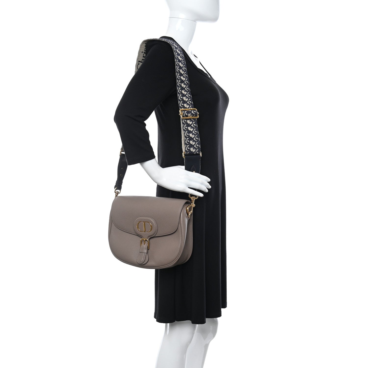 Christian Dior Grained Calfskin Large Bobby Flap Warm Taupe 2 of 11