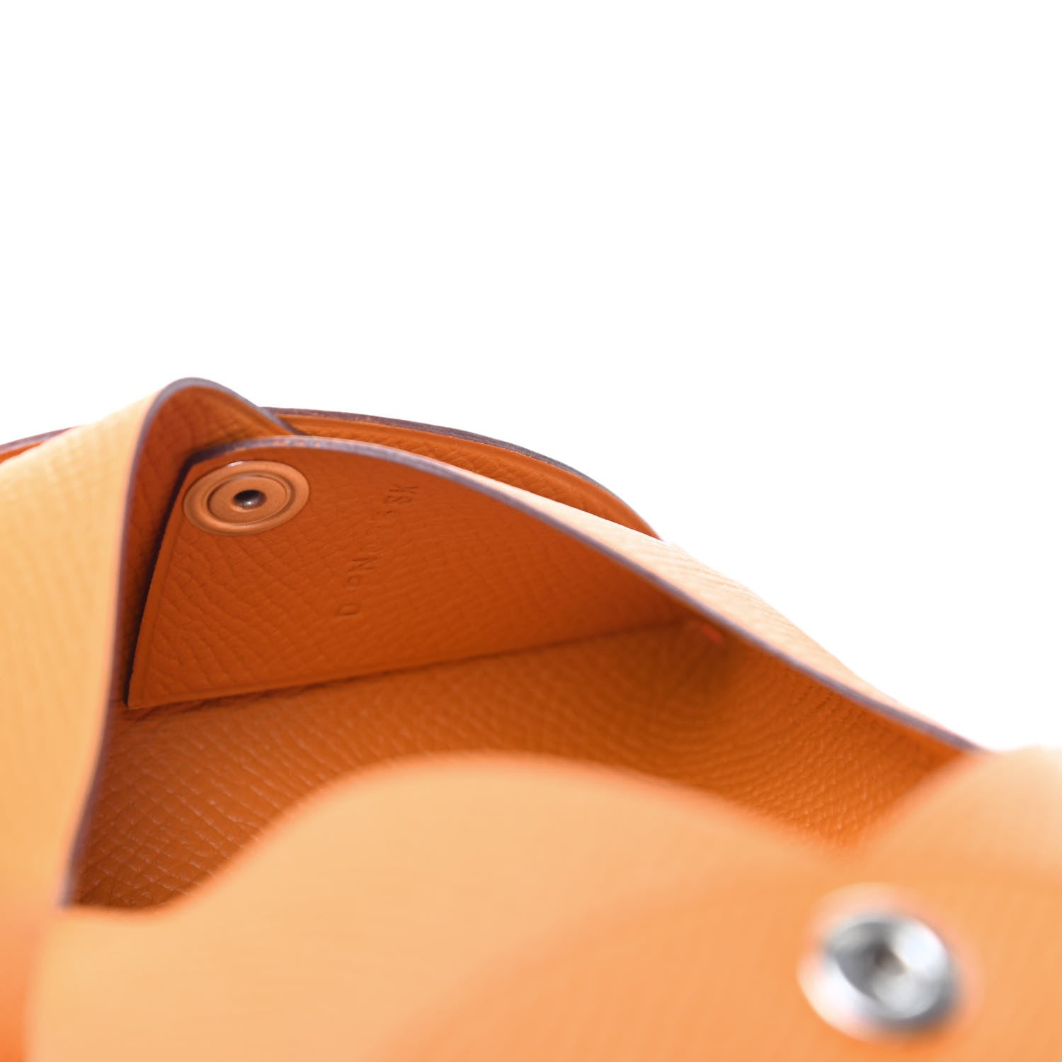 Hermes Epsom Calvi Card Case Abricot 7 of 10