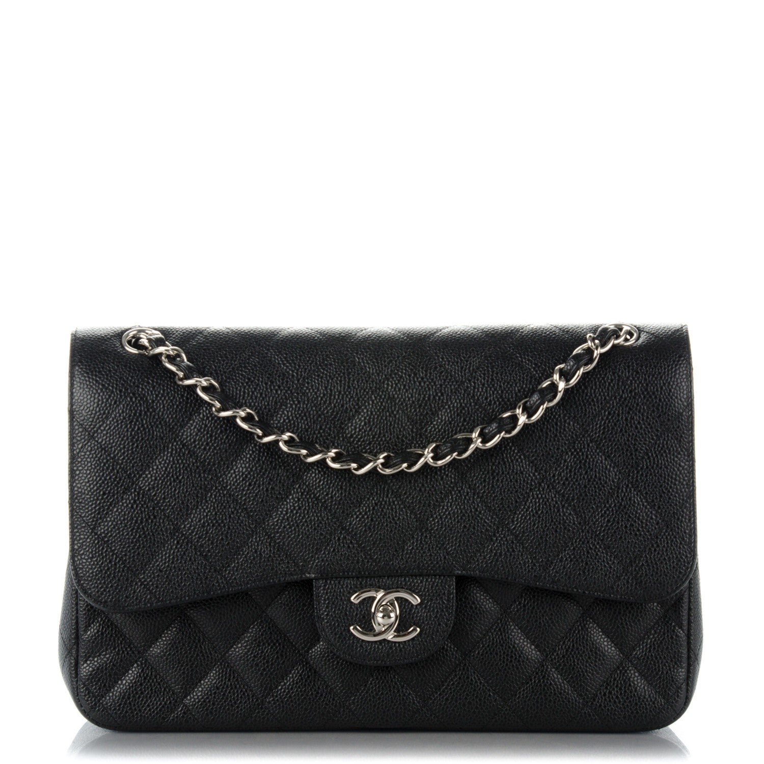 Chanel Caviar Quilted Jumbo Double Flap Black 1 of 10