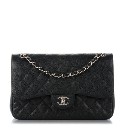 Chanel Caviar Quilted Jumbo Double Flap Black 1 of 10