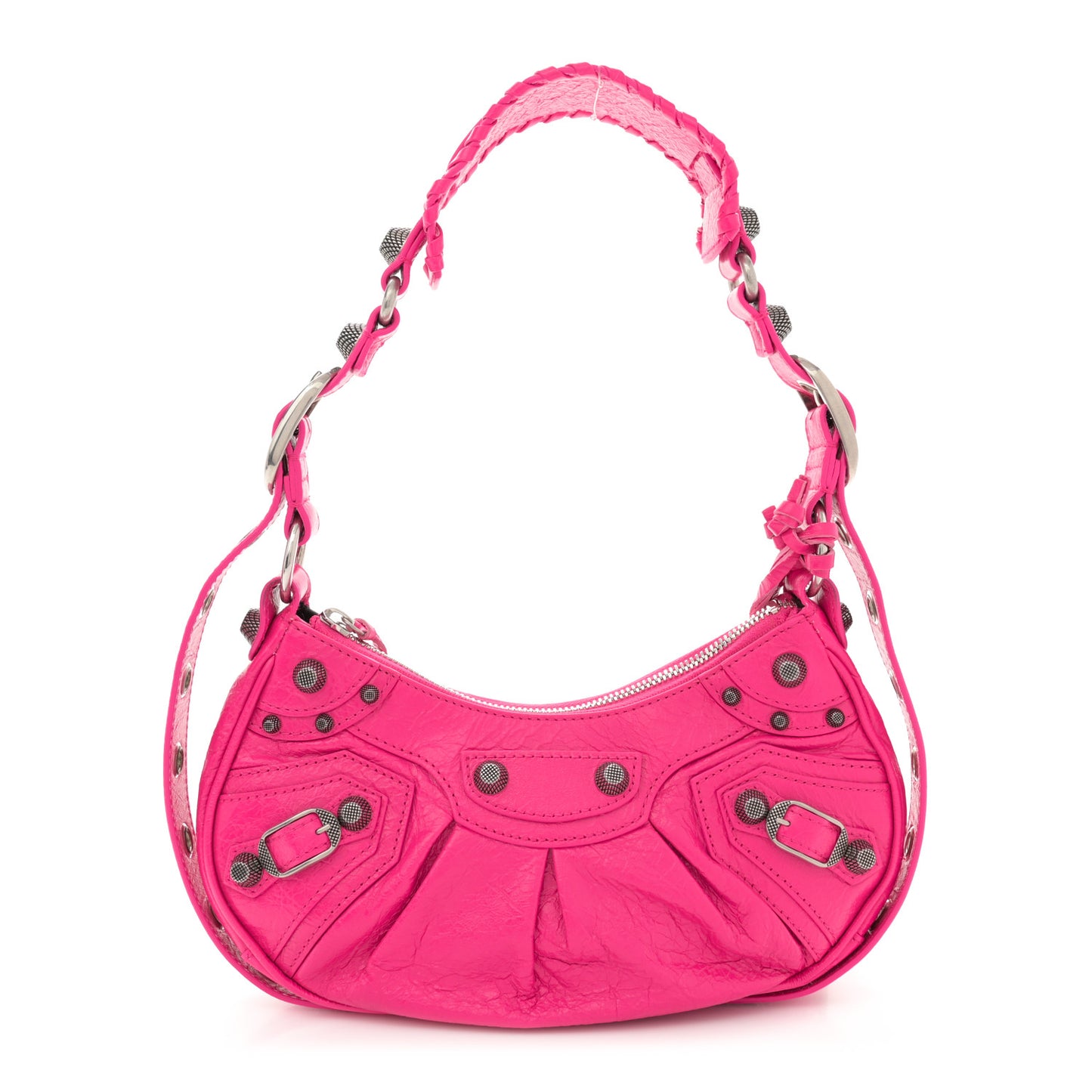 Agneau Arena Le Cagole Shoulder Bag XS Hot Pink