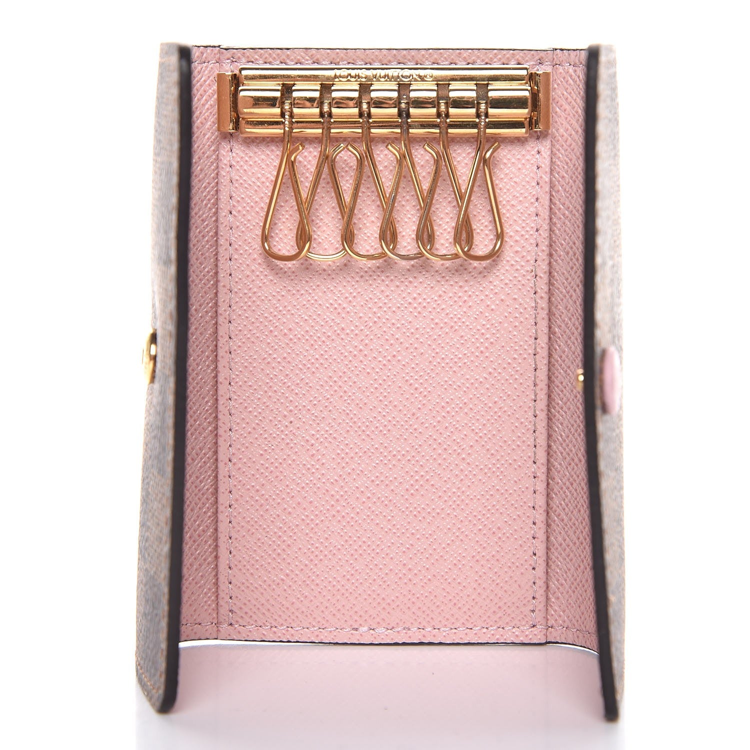 Louis Vuitton Damier Ebene Multicles 6 Key Holder Rose Ballerine 5 of 9