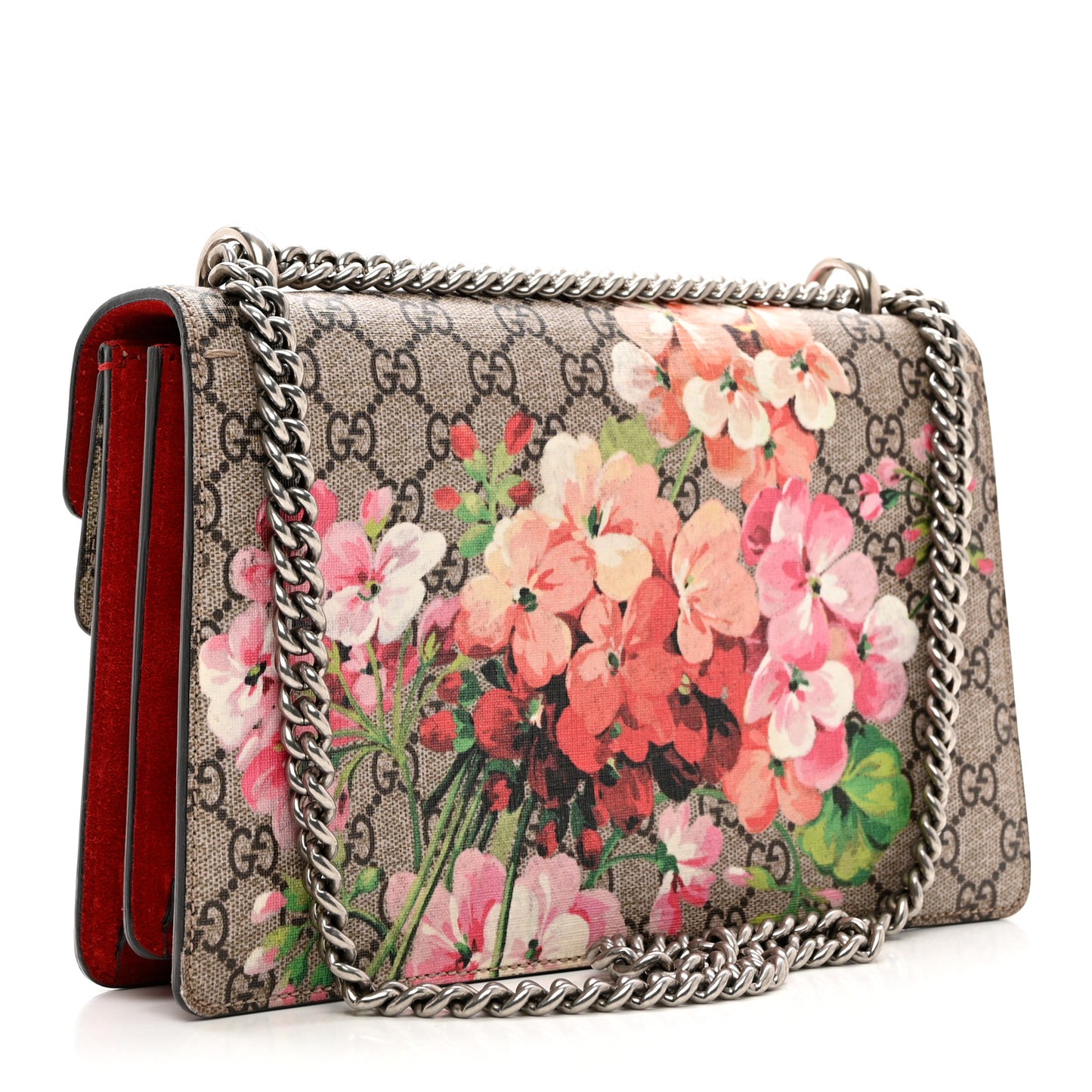 GG Supreme Monogram Blooms Small Dionysus Shoulder Bag Beige Multicolor Dry Rose