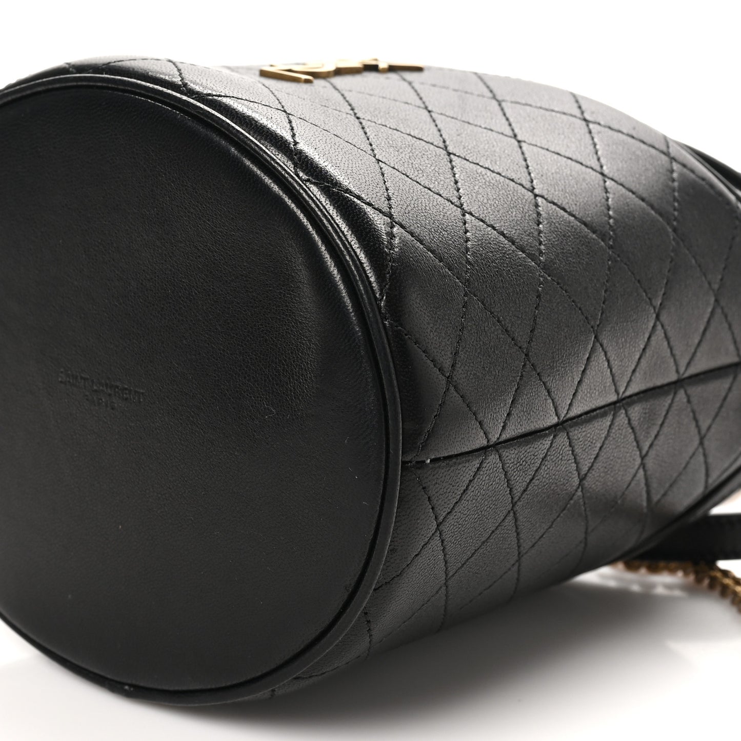 Lambskin Gabby Mini Bucket Bag Black