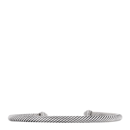 David Yurman Sterling Silver 18K Yellow Gold 4mm Cable Classics Bracelet 2 of 4