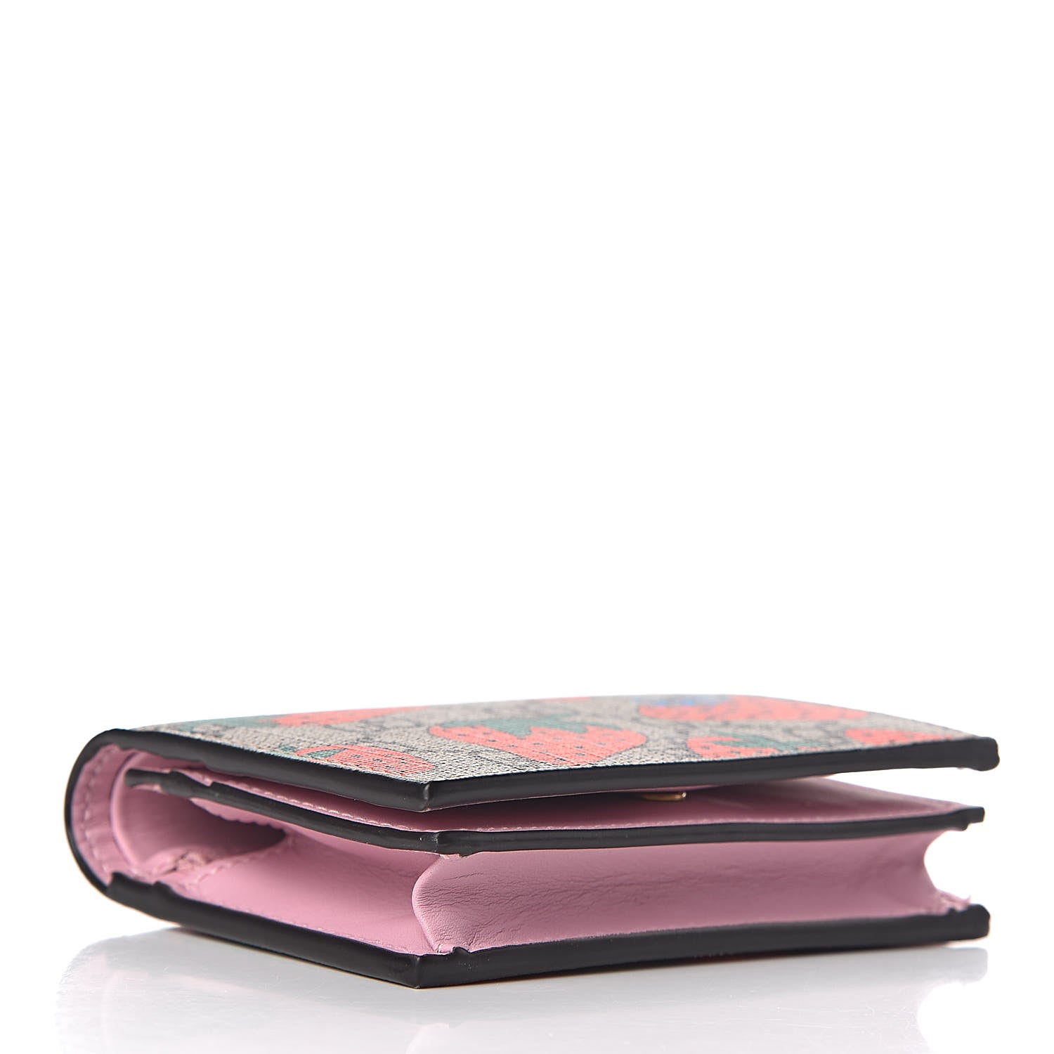 Gucci GG Supreme Monogram Strawberry Card Case 4 of 11