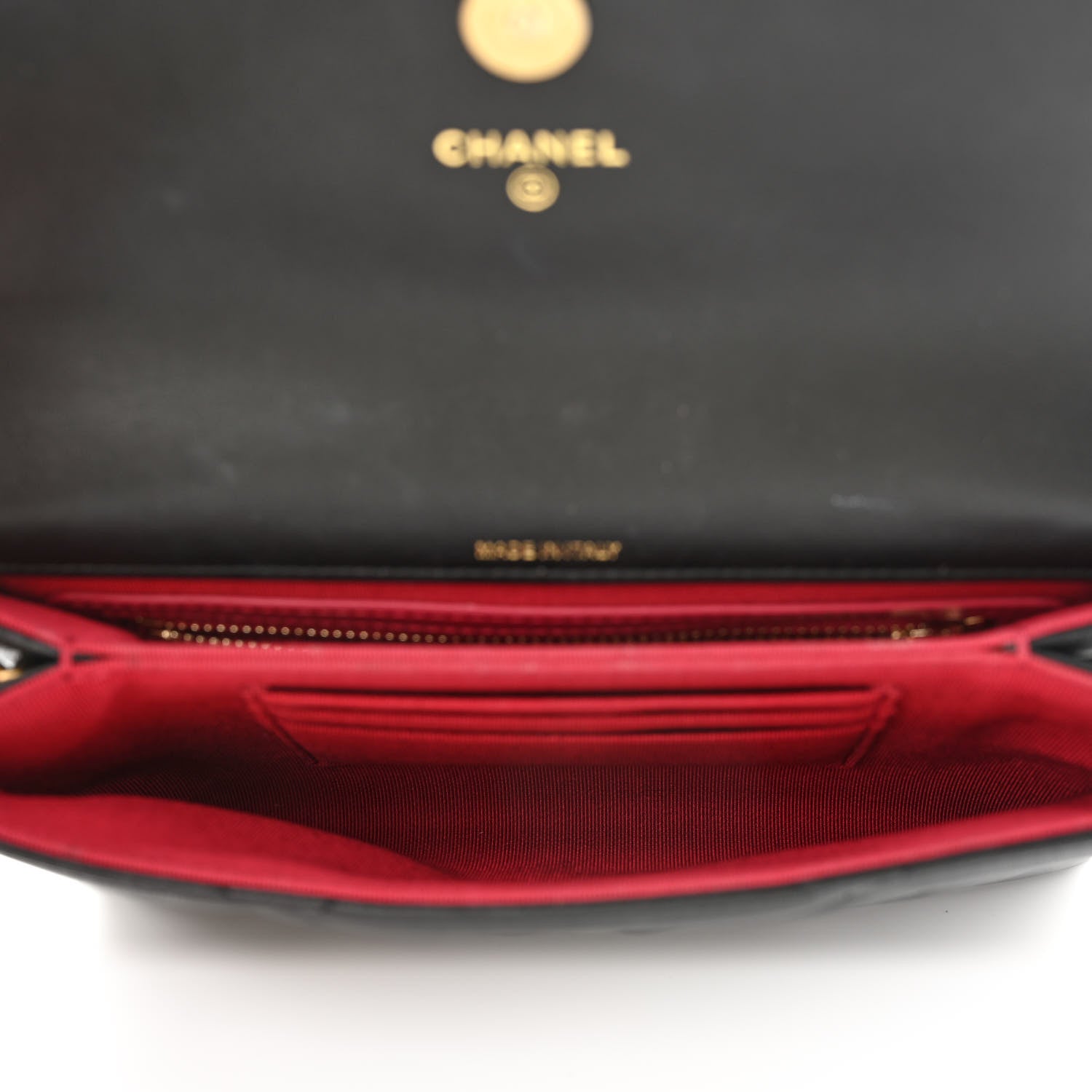 Chanel Lambskin Quilted Chanel 19 Flap Clutch Black 6 of 14