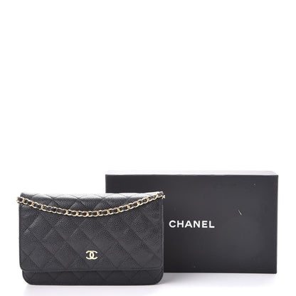 Chanel Caviar Quilted Wallet On Chain WOC Black 12 of 12