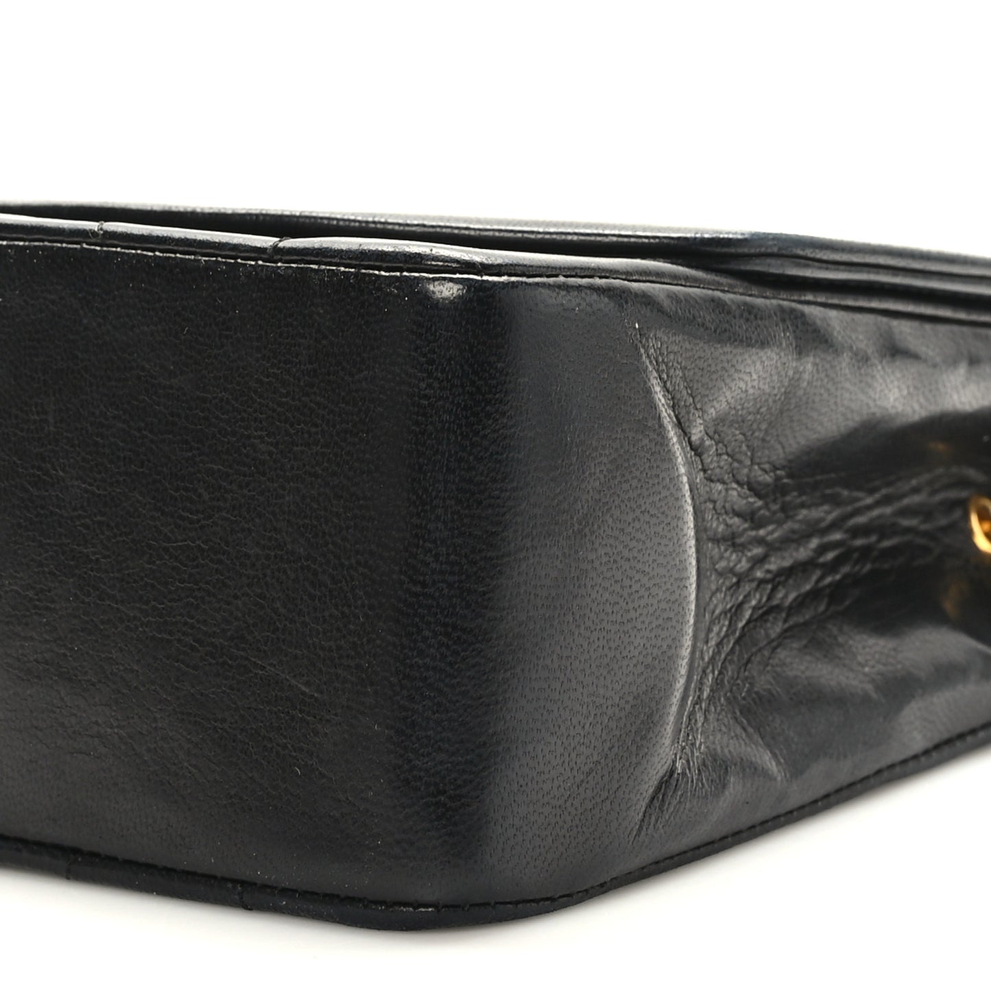 Lambskin Quilted Medium Single Flap Black