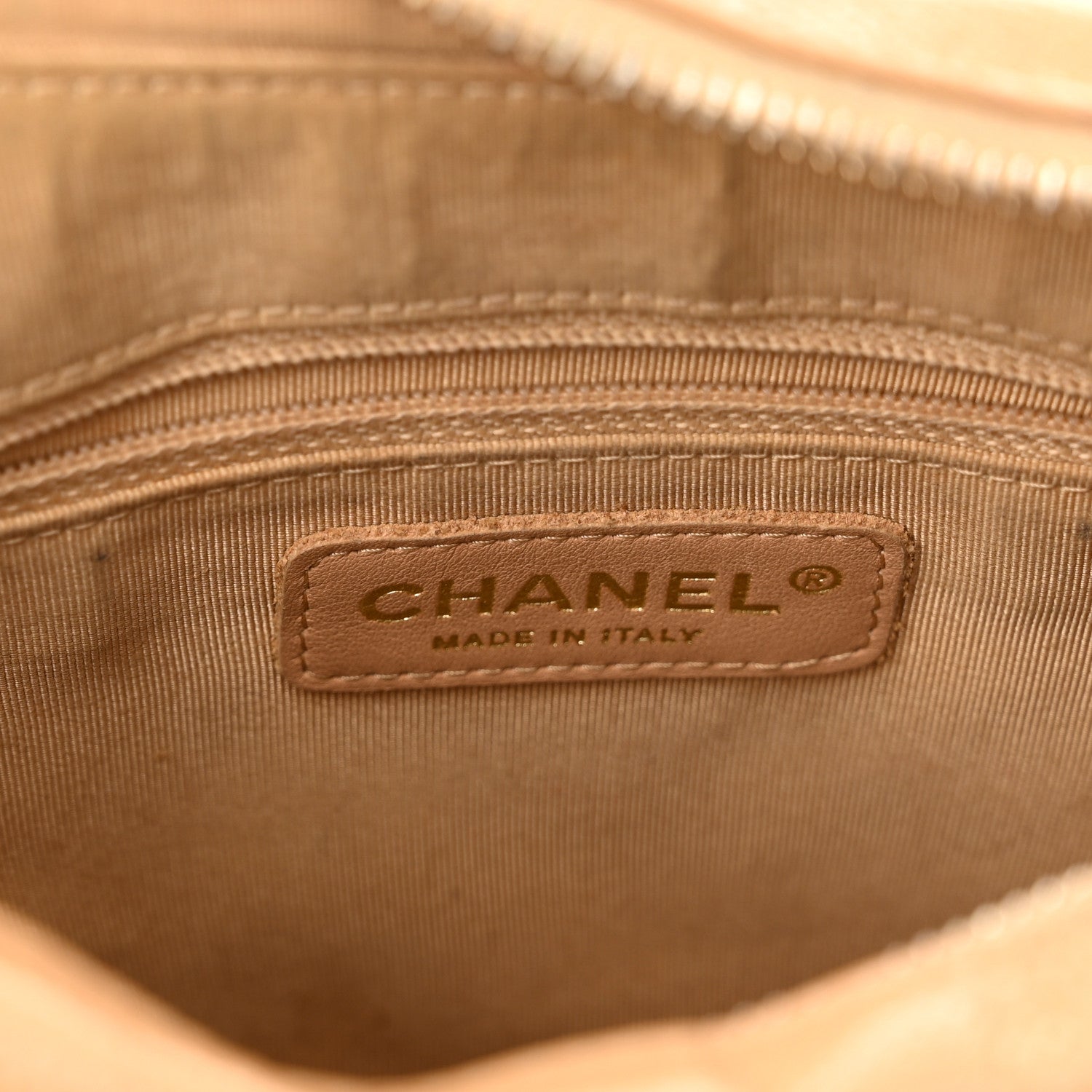 Chanel Caviar Quilted Timeless CC Shoulder Bag Beige 6 of 13