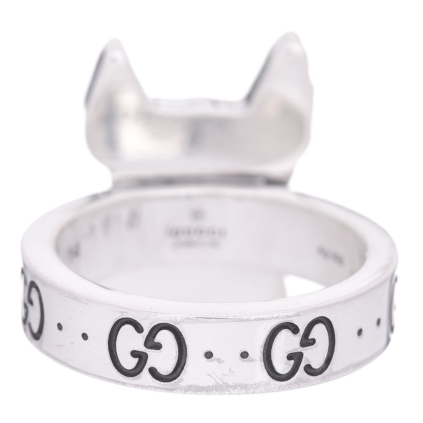 Sterling Silver Enamel Orso Ring 54 6.75