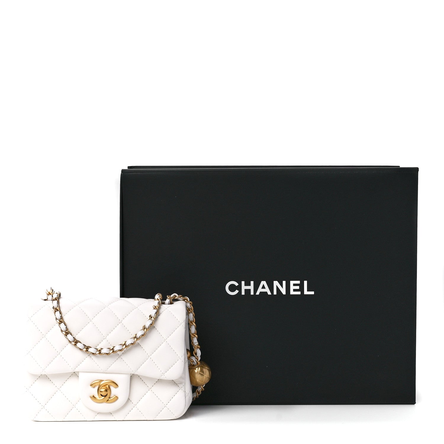 Chanel Lambskin Quilted Mini Pearl Crush Flap White 13 of 13