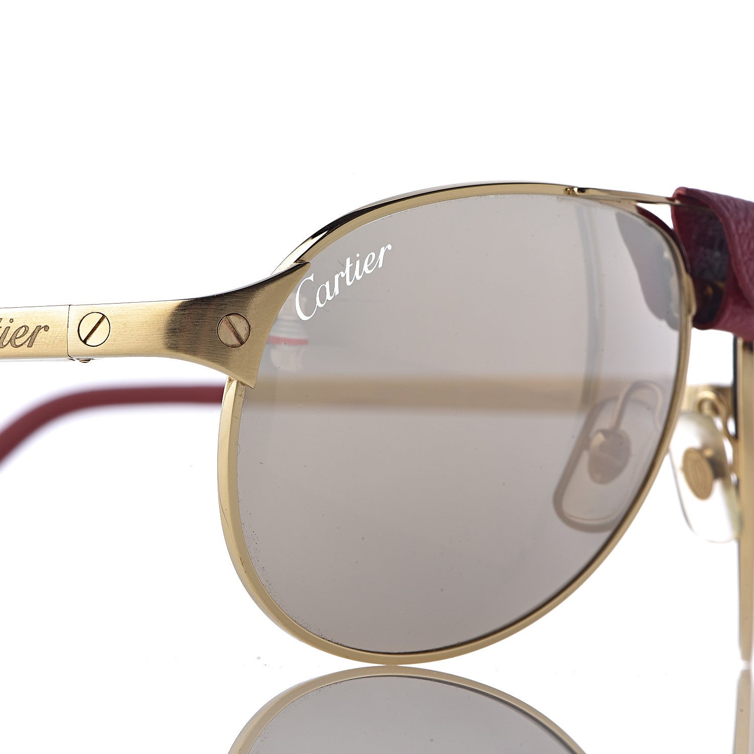 Cartier Santos Dumont Aviator Sunglasses Gold 6 of 9