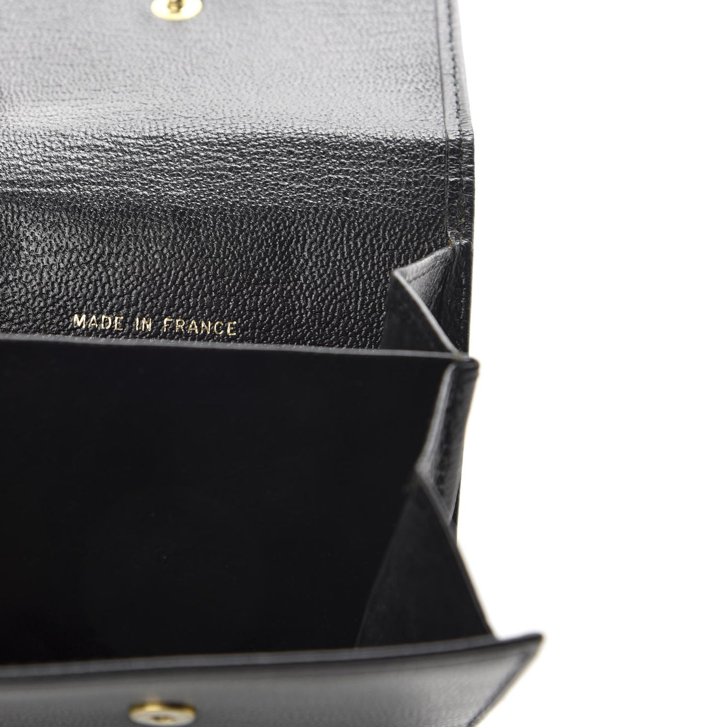 Goatskin Compact Double Sided Wallet Black