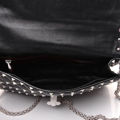 Valentino Garavani Lambskin Medium Free Rockstud Spike Shoulder Bag Black 6 of 23