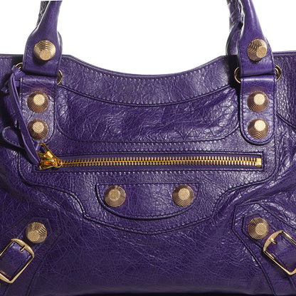 Balenciaga Agneau Giant 21 Gold Hardware City Dark Violet 10 of 11