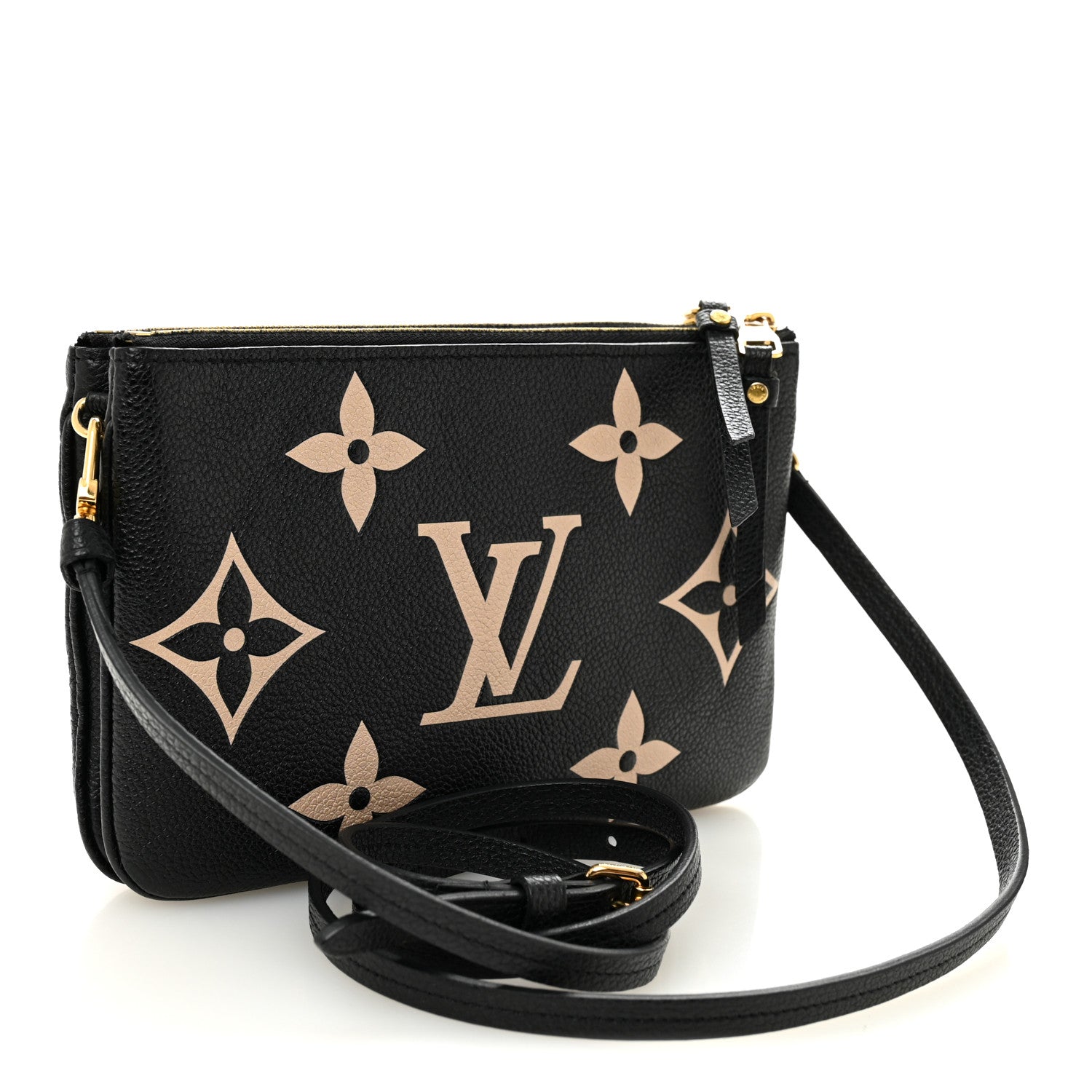 Louis Vuitton Empreinte Monogram Giant Double Zip Pochette Black