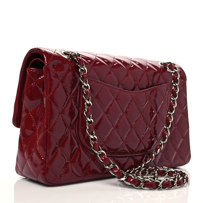 Chanel Patent Calfskin Quilted Medium Double Flap Dark Red 2 of 8