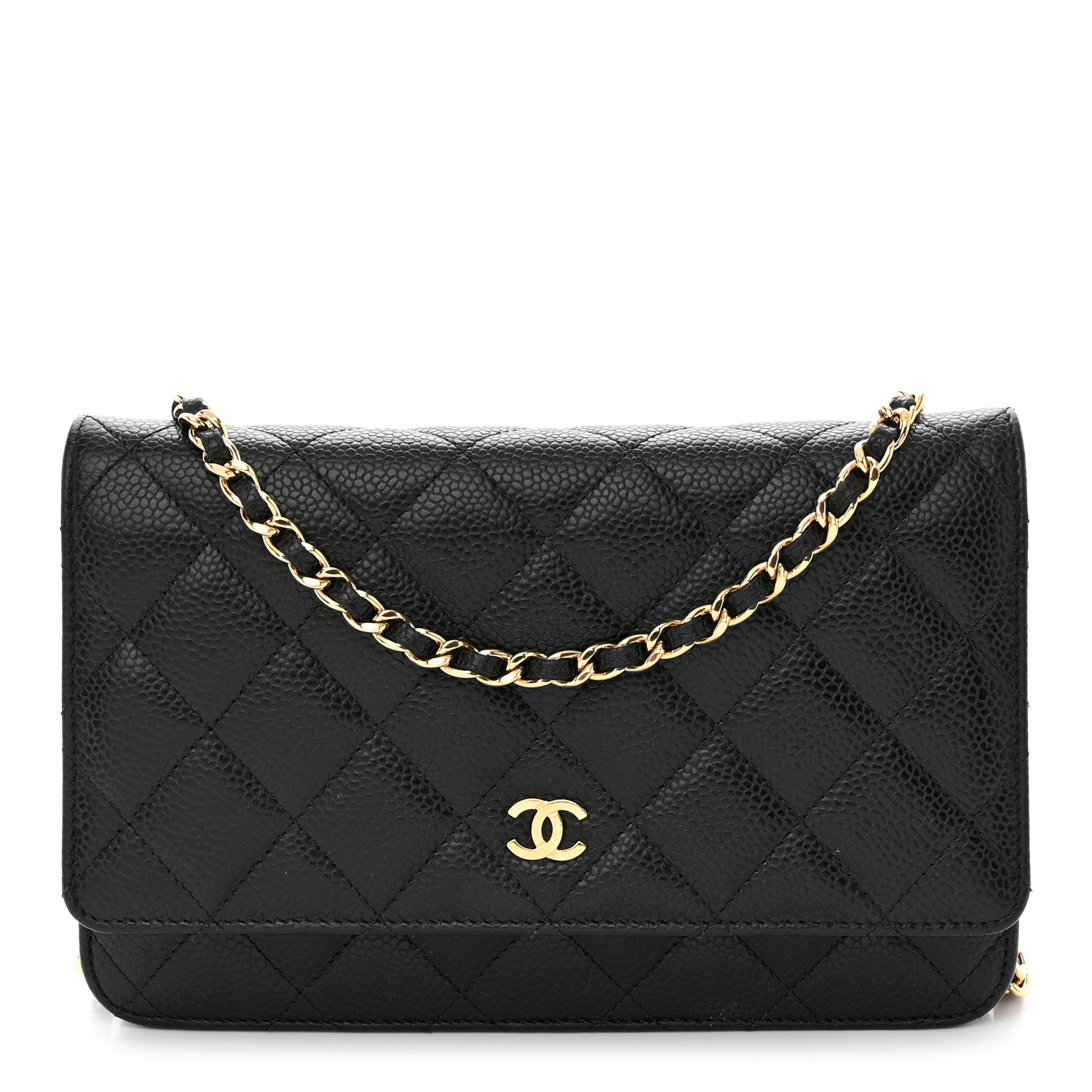 Chanel Caviar Quilted Wallet on Chain WOC Black 1 of 14