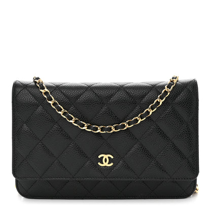 Chanel Caviar Quilted Wallet on Chain WOC Black 1 of 14