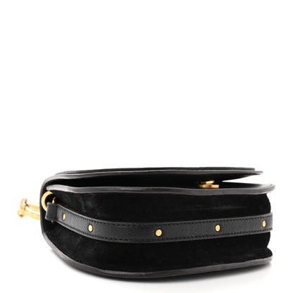 Chloe Calfskin Suede Small Nile Bracelet Bag Black 4 of 11