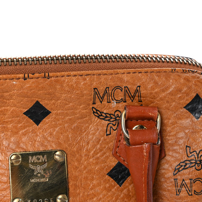 MCM Visetos Mini Boston Bag Cognac 20 of 28
