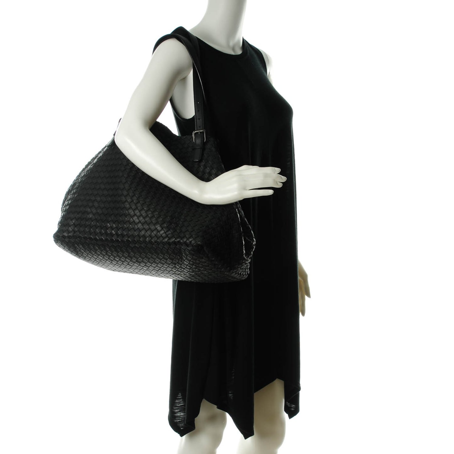 Nappa Intrecciato Large Seamless Tote Nero Black